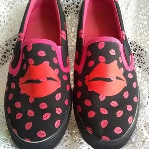 Rara Avis kiss lips slip on sneakers shoes 8